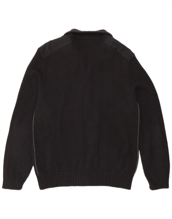 Suéter cardigã masculino Calvin Klein grande algodão preto