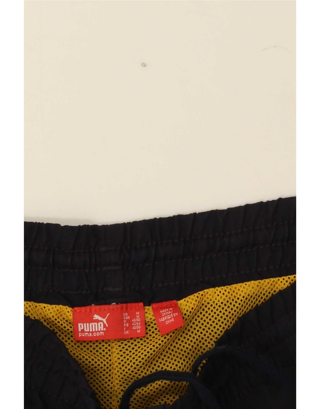 Shorts de natação masculinos Puma Graphic médio azul marinho colorblock