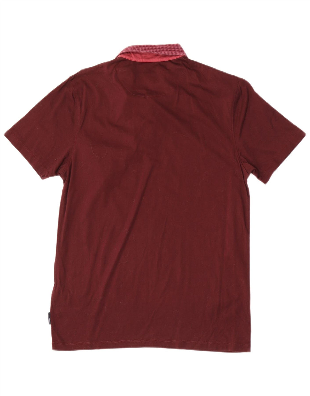 Camisa polo masculina Ted Baker tamanho 3 algodão geométrico marrom médio