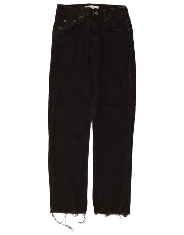 Calça jeans reta feminina Zara EU 38 pequena W28 L27 preta