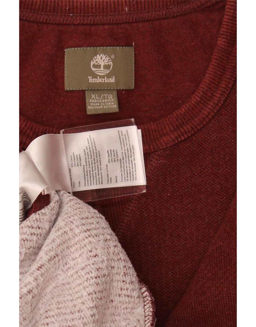 Suéter masculino TIMBERLAND Regular Fit XL algodão vermelho