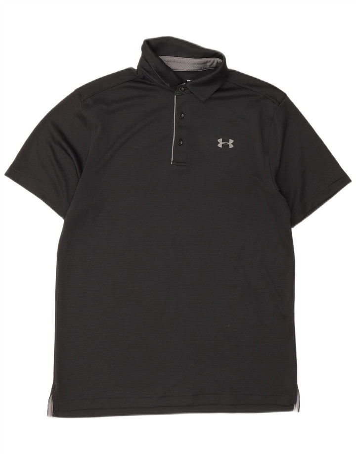 Camisa polo masculina Under Armour Heat Gear Loose Fit preta média