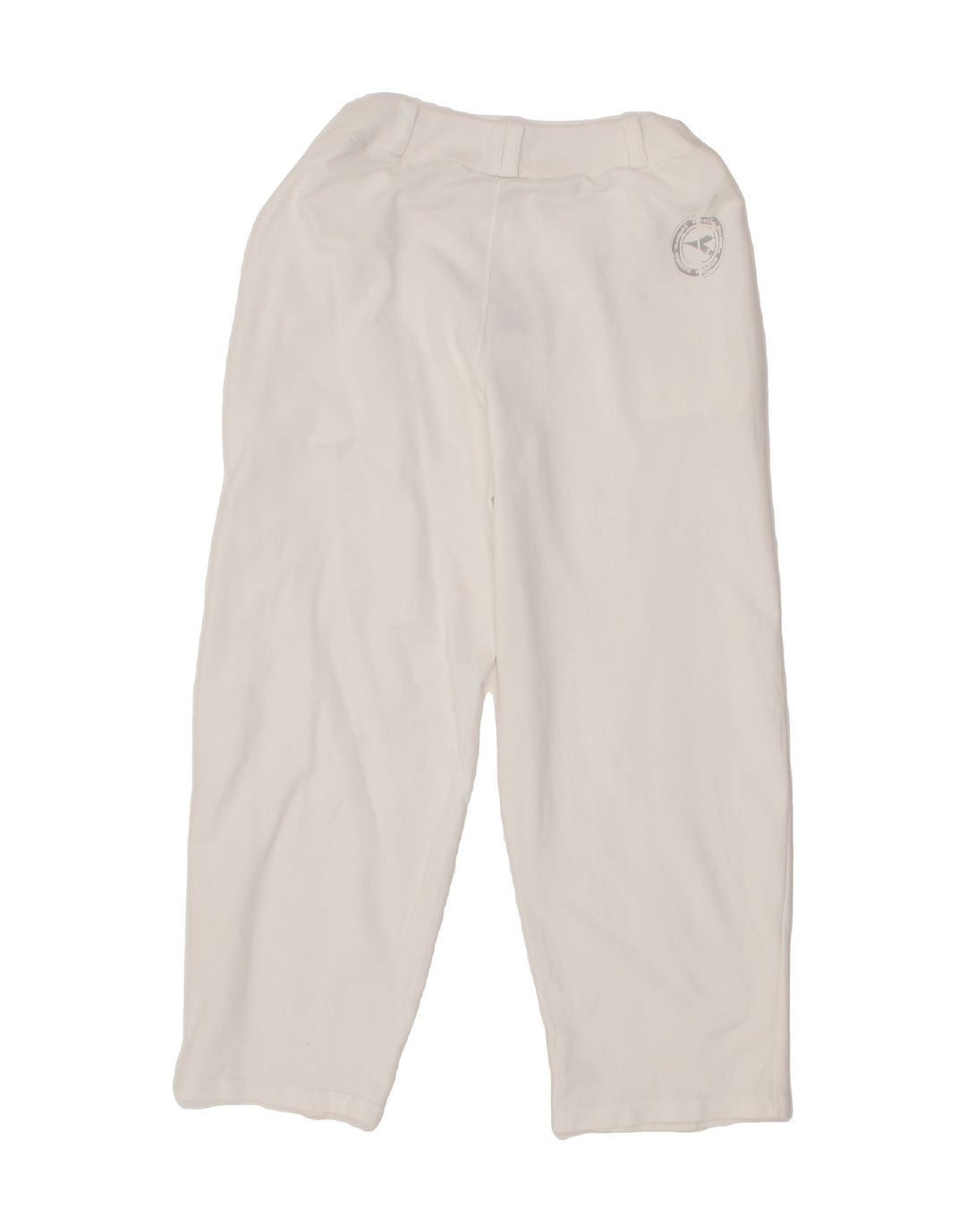 DIADORA Womens Tracksuit Trousers UK 14 Large White Cotton Vintage Diadora and Second-Hand Diadora from Messina Hembry 