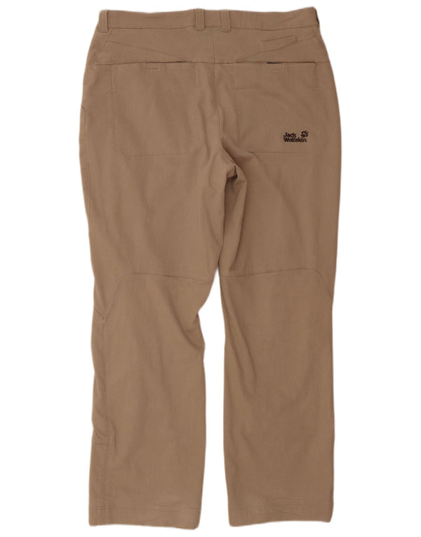 Calça masculina reta casual Jack Wolfskin W38 L31 algodão bege