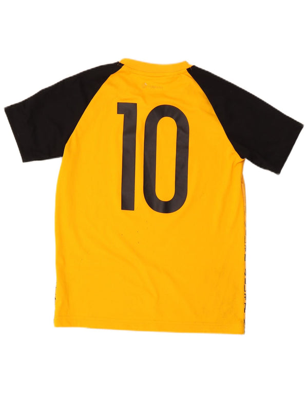 Camiseta Adidas Boys MESSI Graphic Top 11-12 Anos Poliéster Amarelo Esportes
