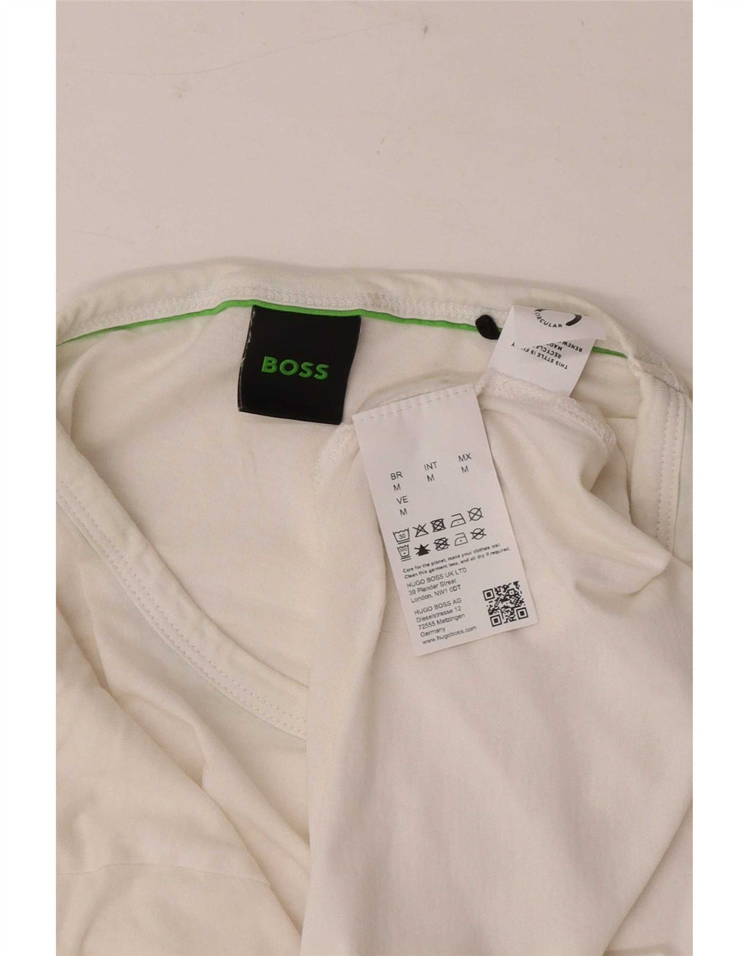 Camiseta masculina Hugo Boss Top médio algodão branco