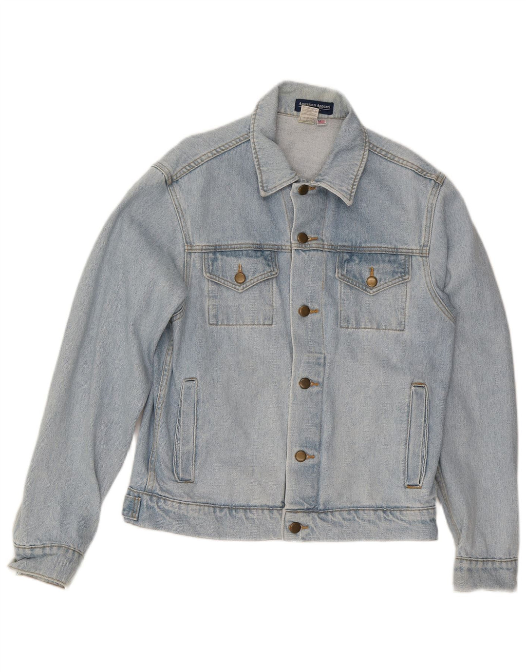 Jaqueta jeans masculina American Apparel Reino Unido 38 algodão azul médio