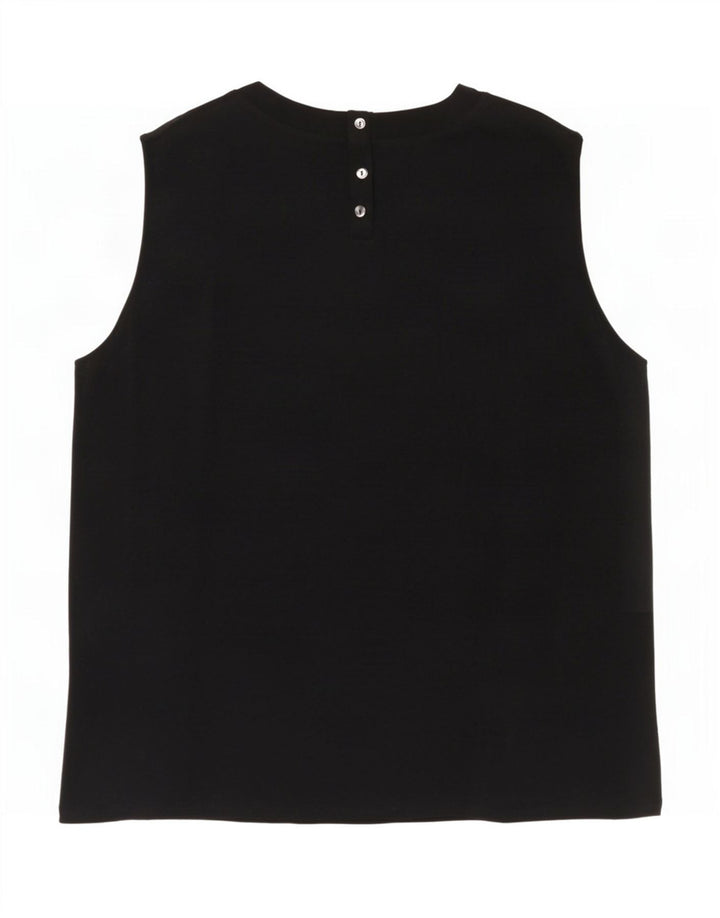 Blusa feminina sem mangas de fim de semana Max Mara Reino Unido 16 grande preta