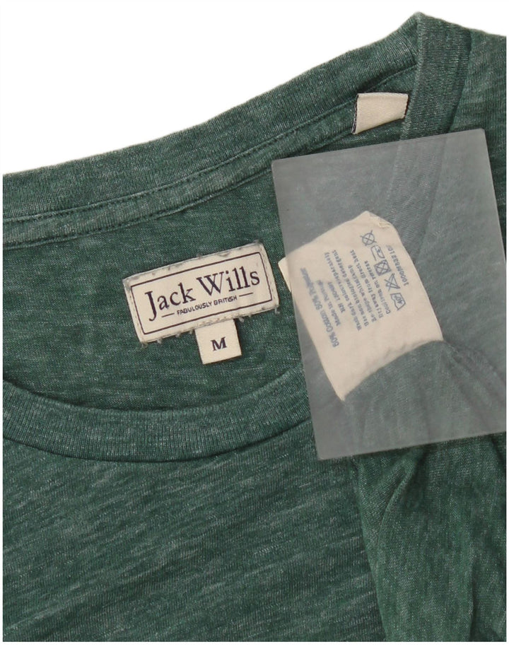 Jack Wills Camiseta masculina de algodão manchado verde médio