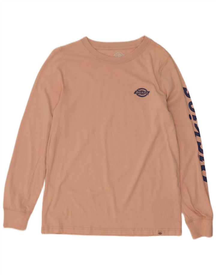 Top gráfico feminino Dickies manga comprida Reino Unido 12 rosa médio