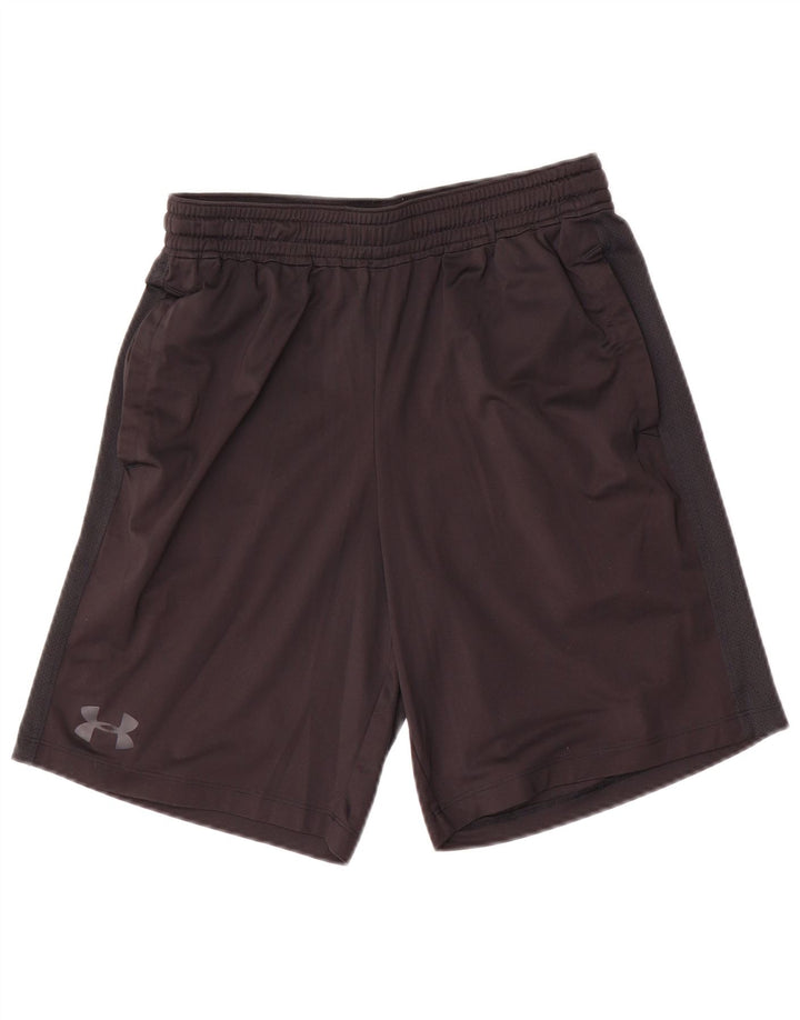 Shorts esportivos masculinos Under Armour Heat Gear pequenos pretos