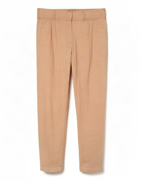 Calça Chino Feminina Marks & Spencer Slim Reino Unido 8 Pequena W28 L28 Linho Rosa