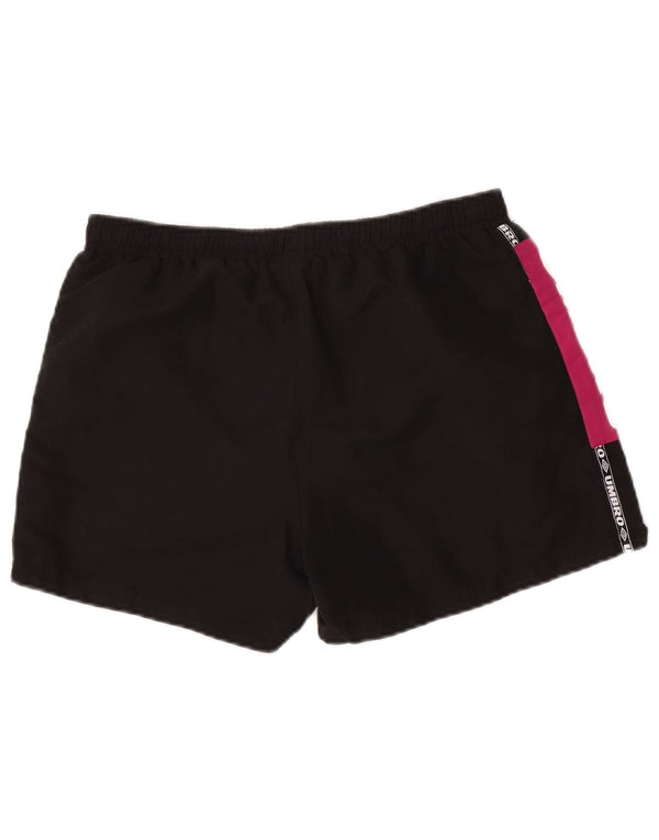 Umbro Mens Graphic Sport Shorts Médio Preto Colourblock Poliéster