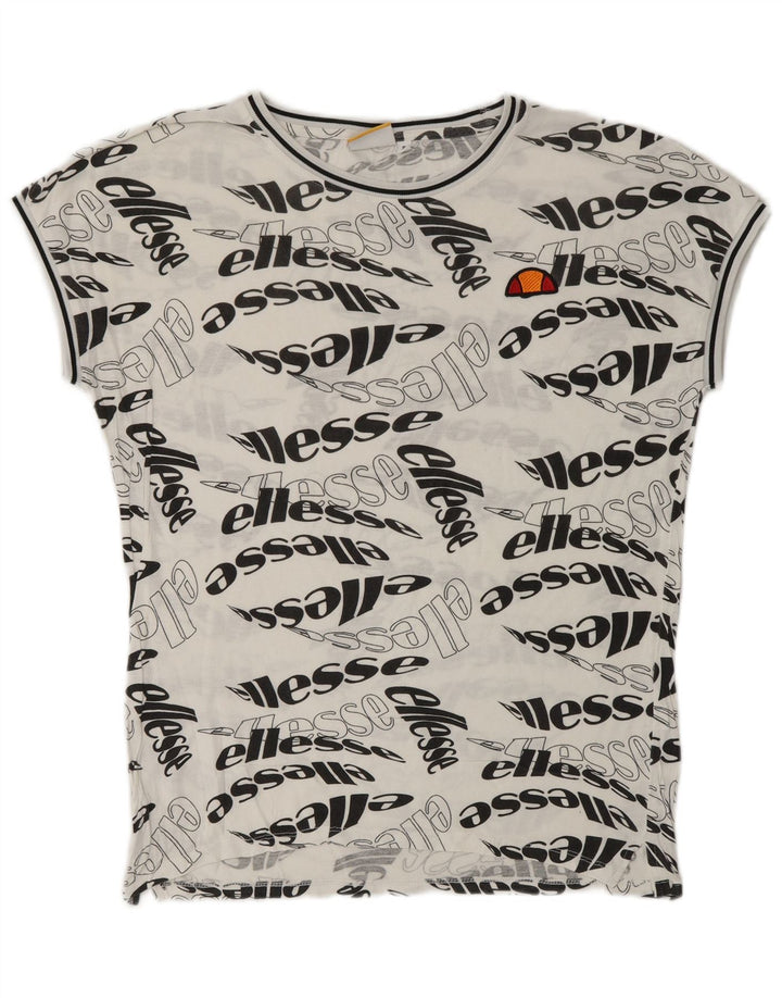 Camiseta masculina gráfica ELLESSE pequena branca
