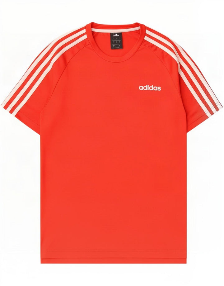 Adidas Mens Climalite Camiseta Top Pequeno Poliéster Vermelho