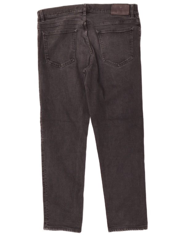 Trussardi Calça jeans reta masculina W34 L29 algodão cinza