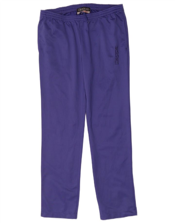 Calça de treino feminina Kappa UK 14 grande poliéster roxo