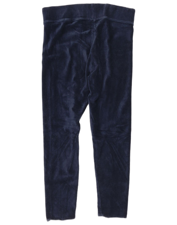 Calça feminina skinny de veludo Marks & Spencer Reino Unido 10 pequena W30 L23 azul marinho