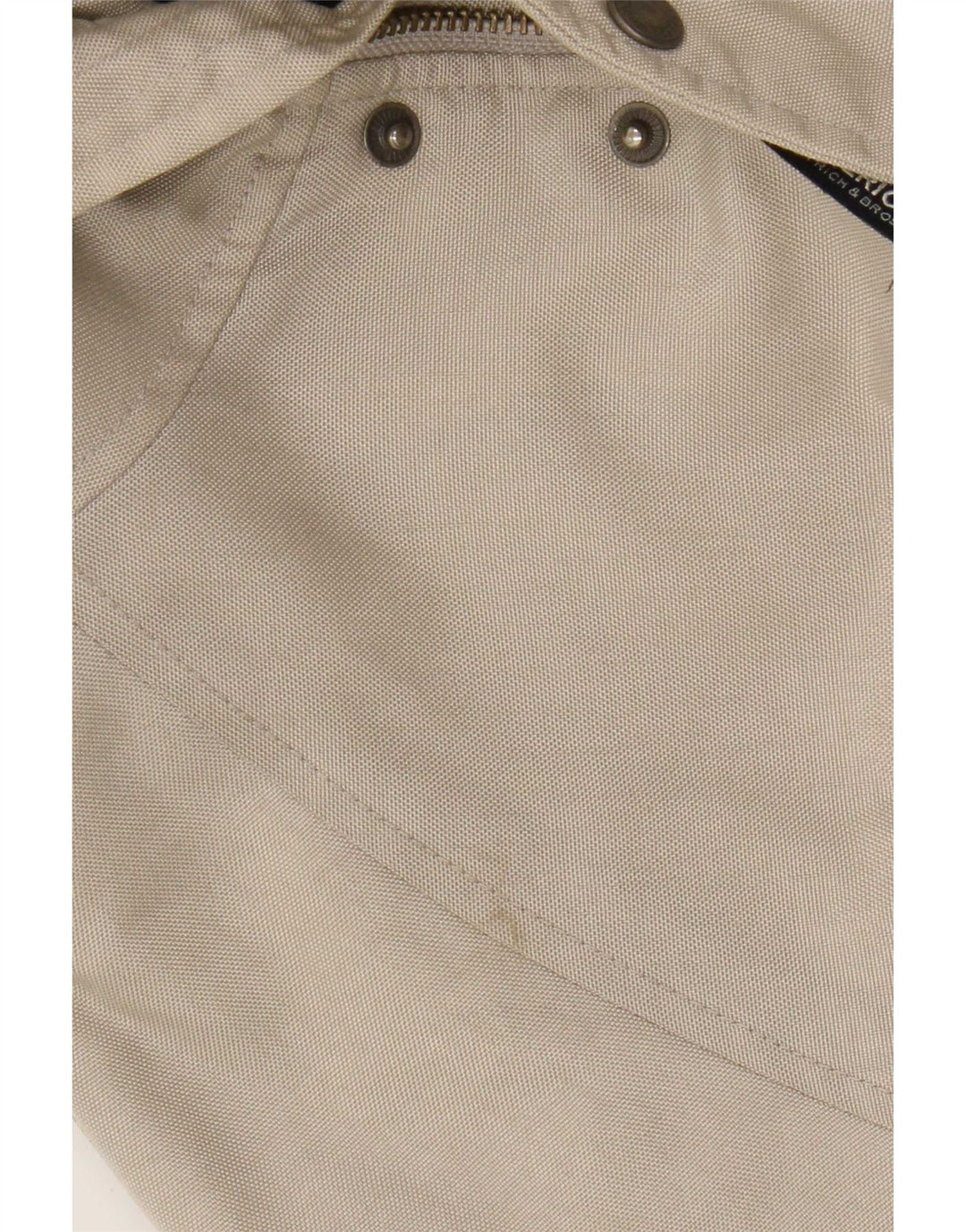 Jaqueta bomber masculina Woolrich com capuz Reino Unido 38 nylon bege médio