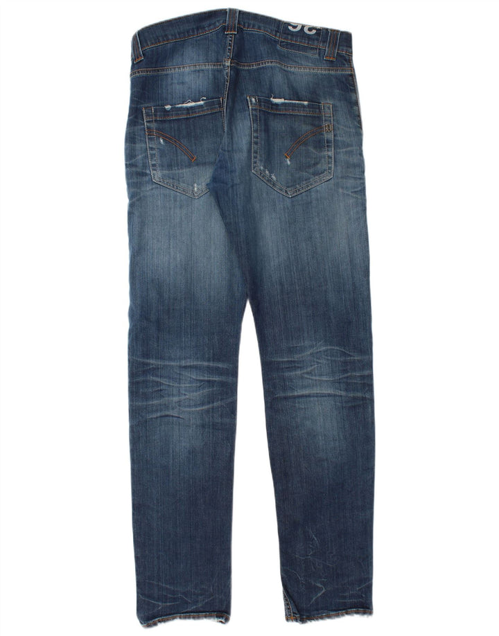Dondup Mens Slim Jeans W36 L34 Azul Algodão