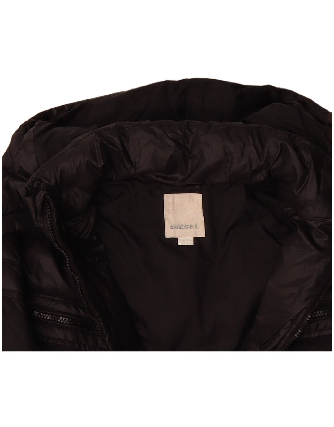 Jaqueta acolchoada com capuz para meninos DIESEL 15-16 anos preto nylon