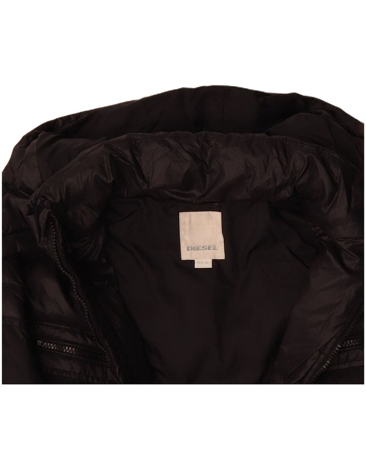 Jaqueta acolchoada com capuz para meninos DIESEL 15-16 anos preto nylon