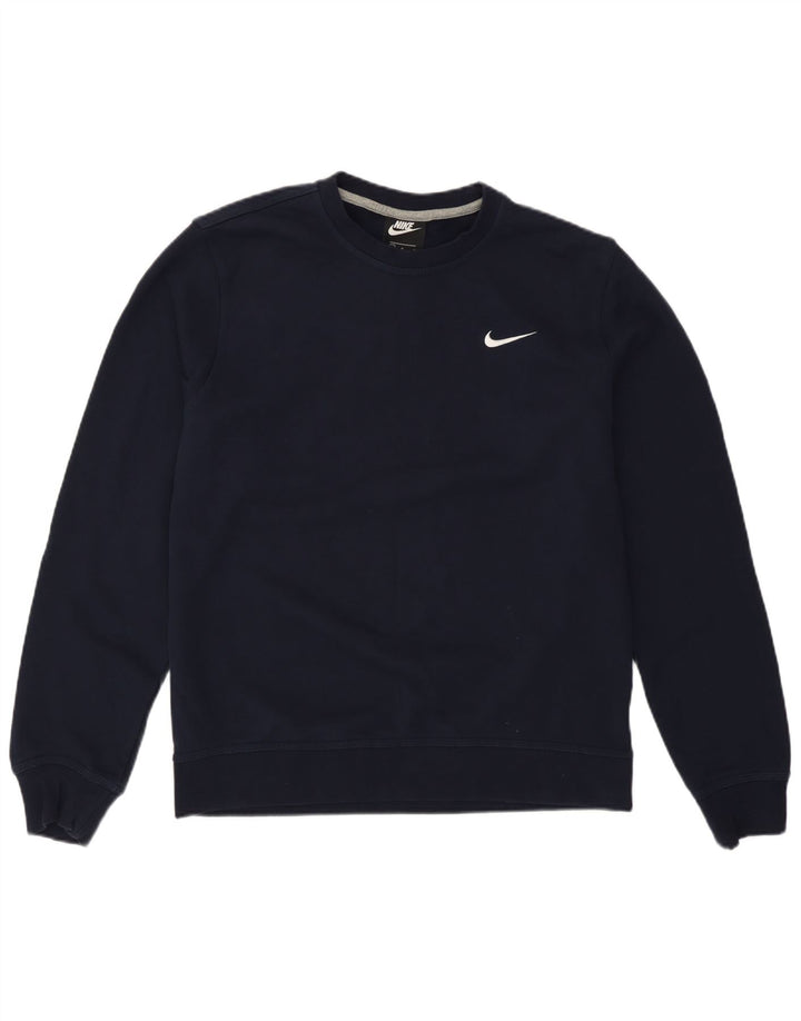 Nike moletom masculino jumper médio azul marinho algodão