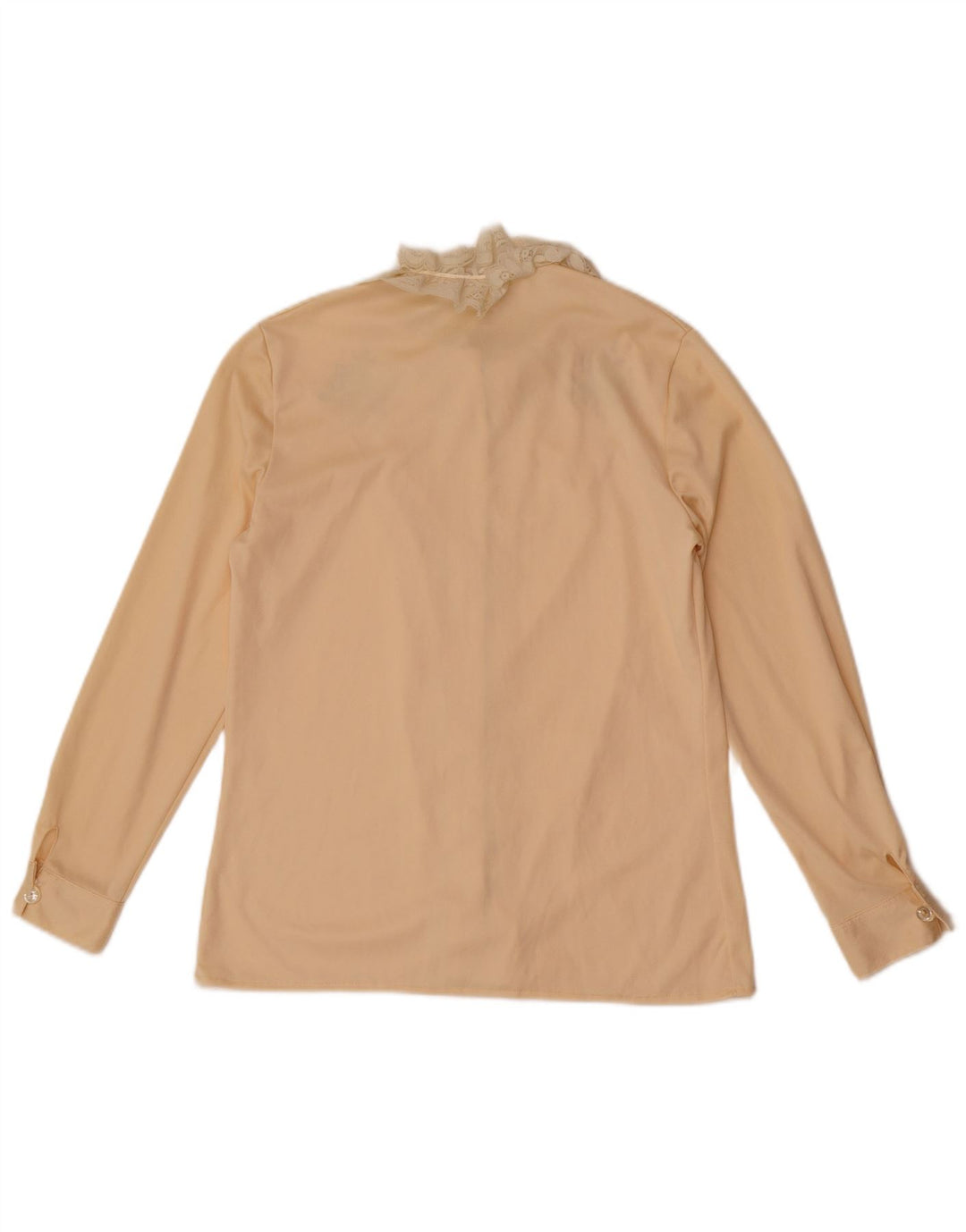 Blusa Camisa Feminina Vintage IT 46 Grande Bege Floral