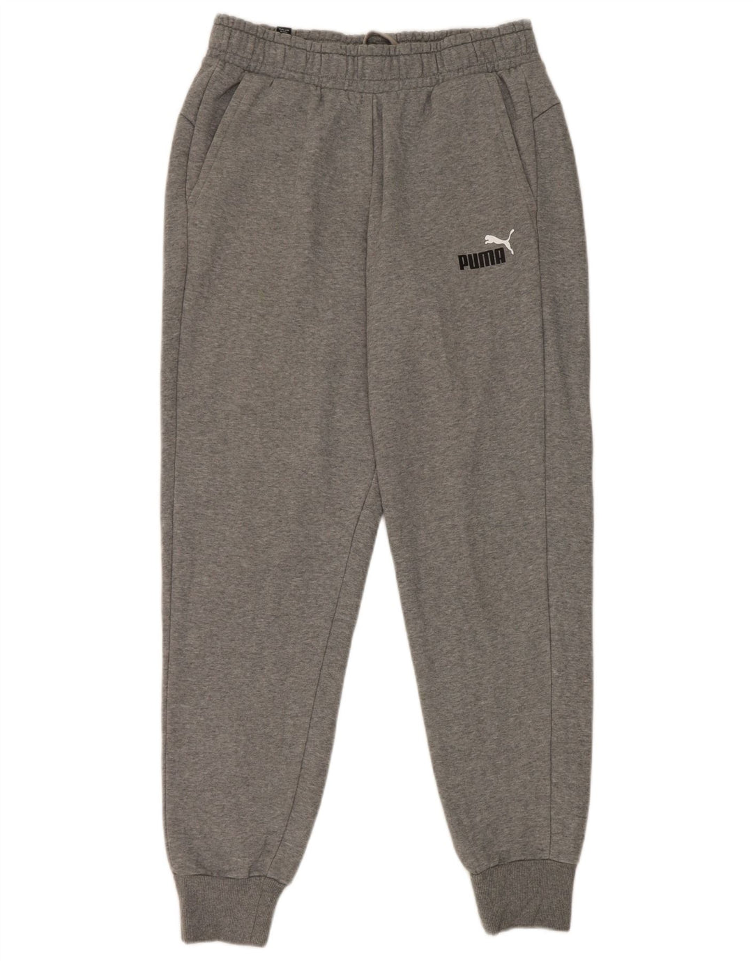 Calça de treino masculina Puma Joggers cinza médio algodão