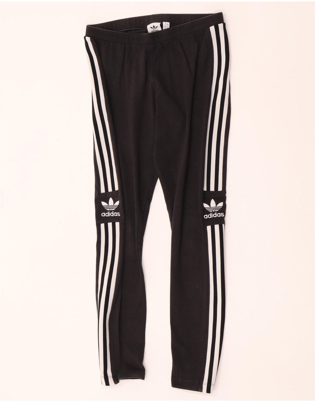 Leggings Adidas Femininas Gráficas UK 12 Médio Algodão Preto