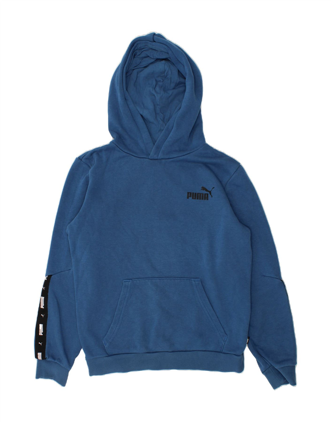 PUMA Boys Graphic Hoodie Jumper 11-12 Years  Blue Cotton Vintage Puma and Second-Hand Puma from Messina Hembry 