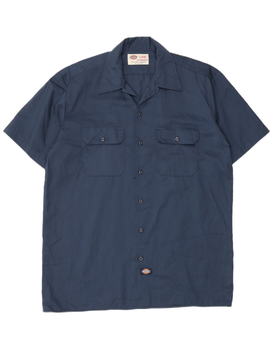 Camisa masculina de manga curta Dickies grande poliéster azul marinho