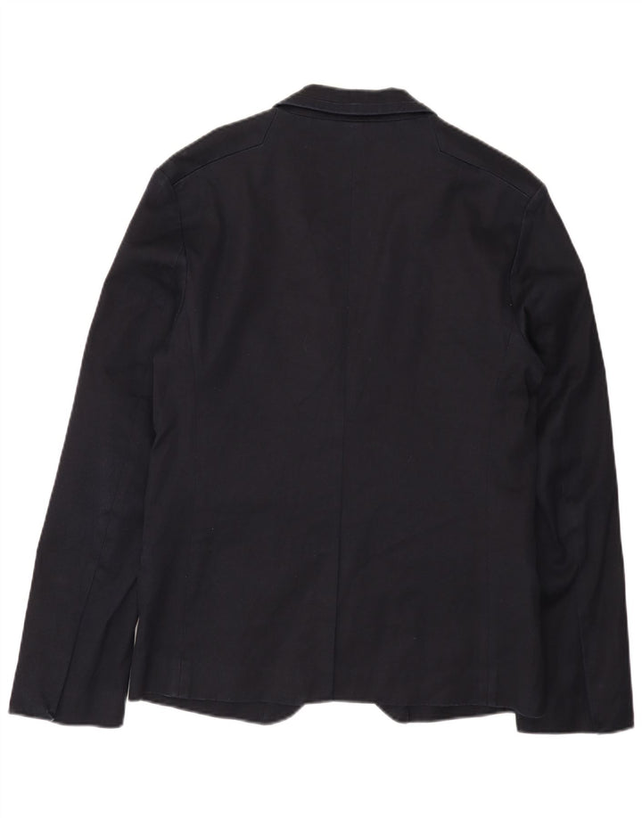 Jaqueta Blazer Masculina Armani Exchange com 2 Botões Reino Unido 38 Algodão Azul Marinho Médio