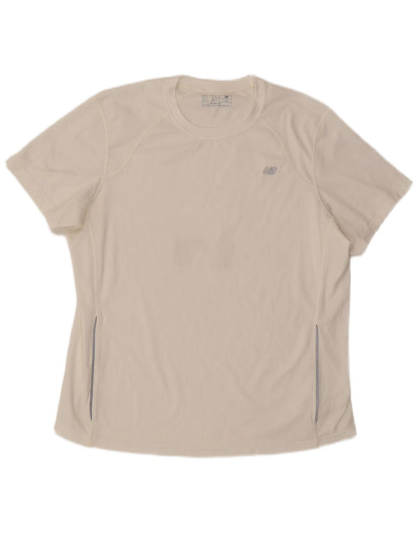 Camiseta masculina New Balance Top XL branco colorblock poliéster