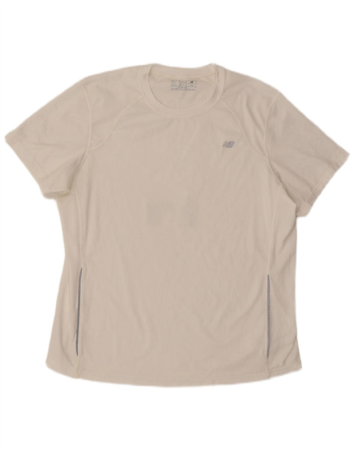 Camiseta masculina New Balance Top XL branco colorblock poliéster