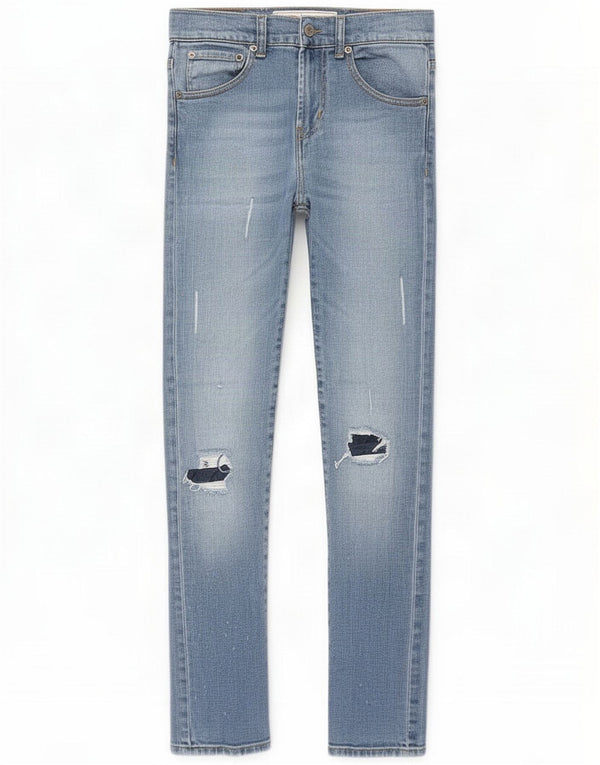 Levi's Boys 510 Jeans skinny desgastados 11-12 anos W26 L30 algodão azul