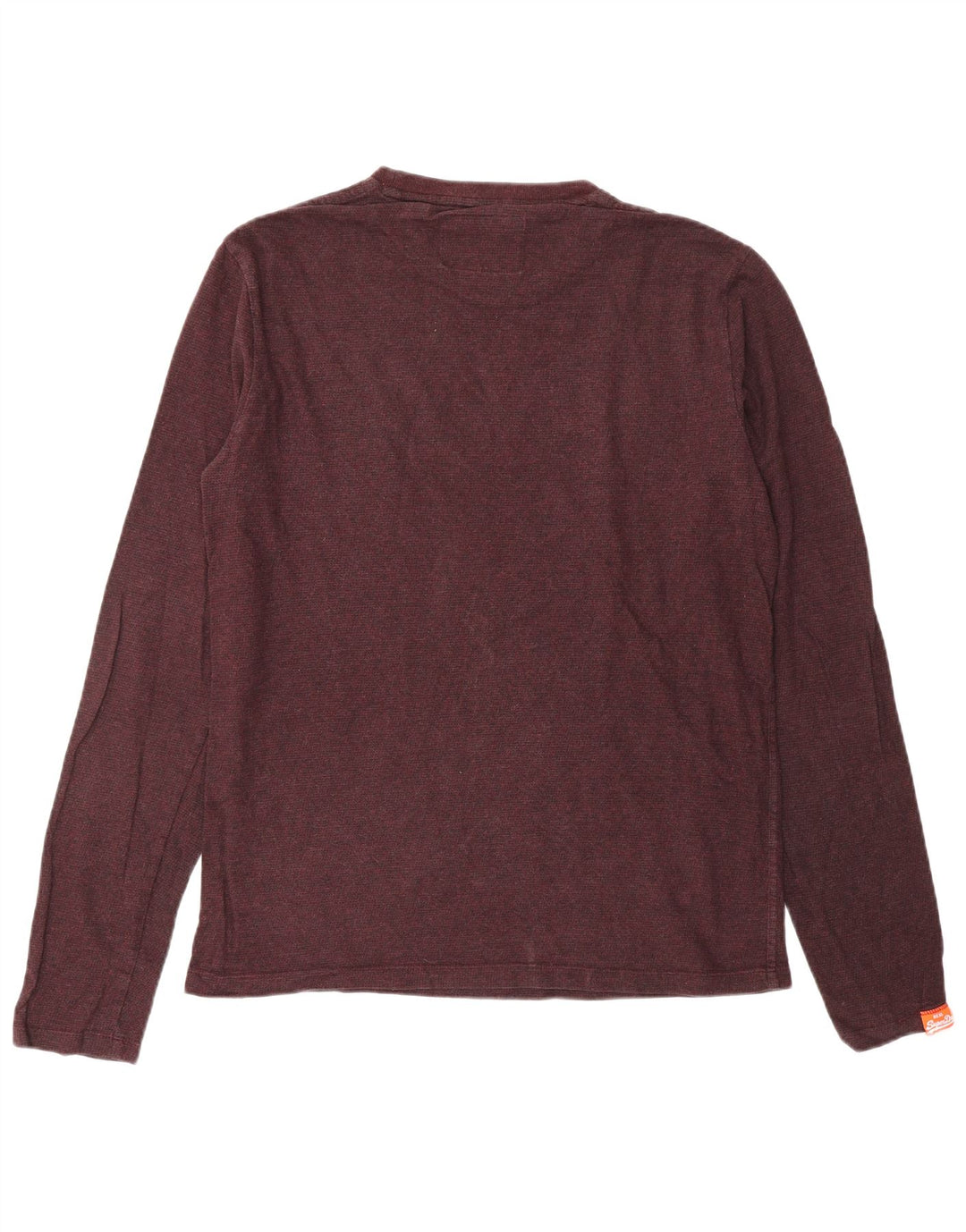Top masculino SUPERDRY manga comprida grande Borgonha