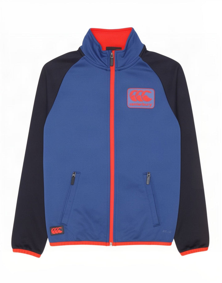 Jaqueta Canterbury Boys Treino Top 7-8 Anos Azul Colorblock