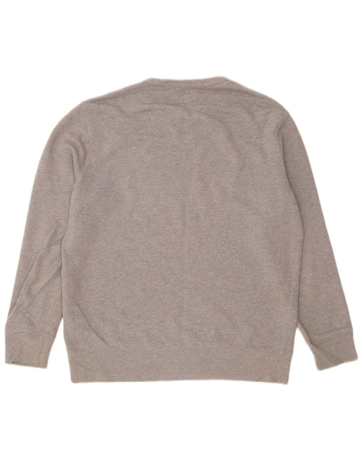 Levi's moletom gráfico masculino jumper médio cinza algodão