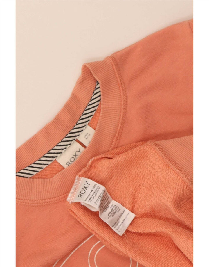 Suéter gráfico feminino Roxy UK 10 pequeno algodão rosa