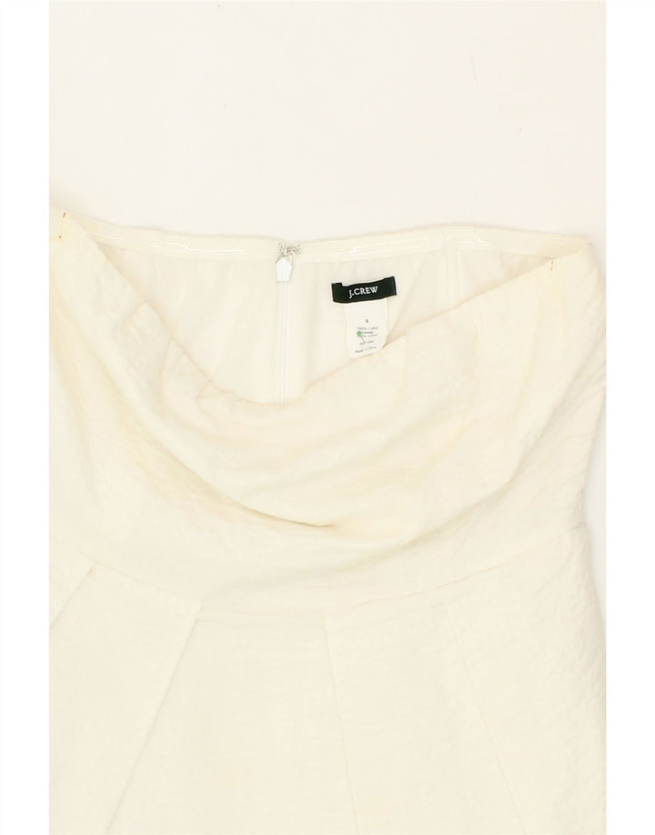J. CREW Womens Strapless Dress US 6 Medium White Cotton Vintage J. Crew and Second-Hand J. Crew from Messina Hembry 