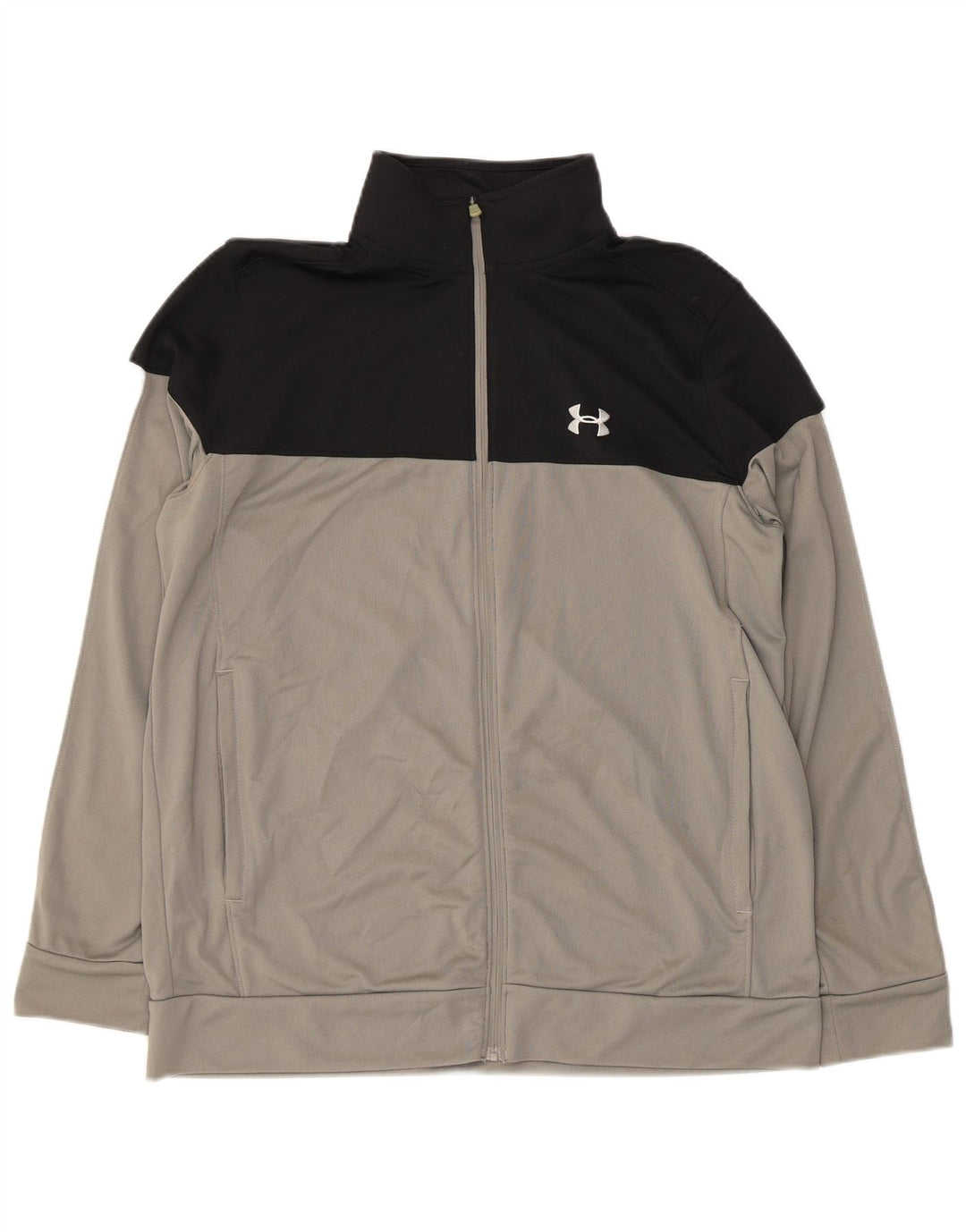UNDER ARMOUR Jaqueta masculina de agasalho grande bloco colorido cinza