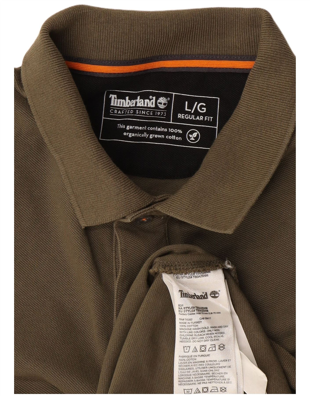 Camisa polo masculina Timberland Regular Fit grande algodão cáqui