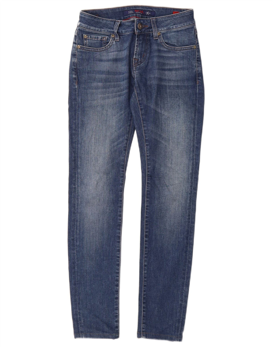 Rifle Jeans Skinny Feminino W25 L28 Azul