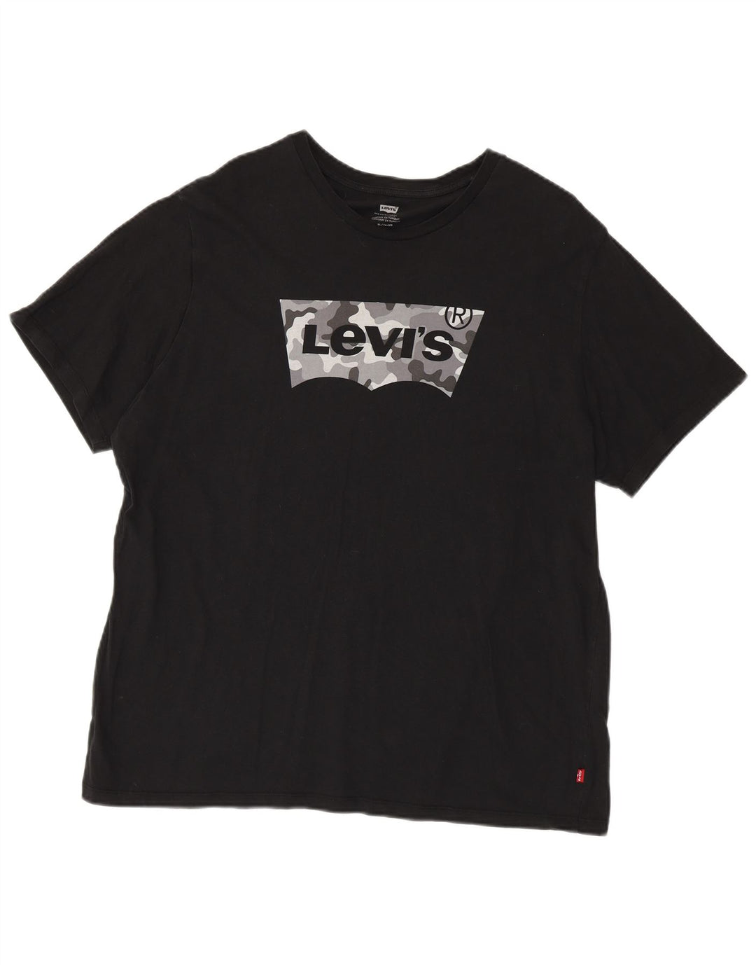 Camiseta gráfica masculina LEVI'S Top XL algodão preto