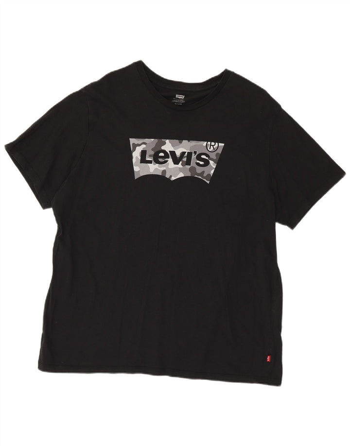 Camiseta gráfica masculina LEVI'S Top XL algodão preto