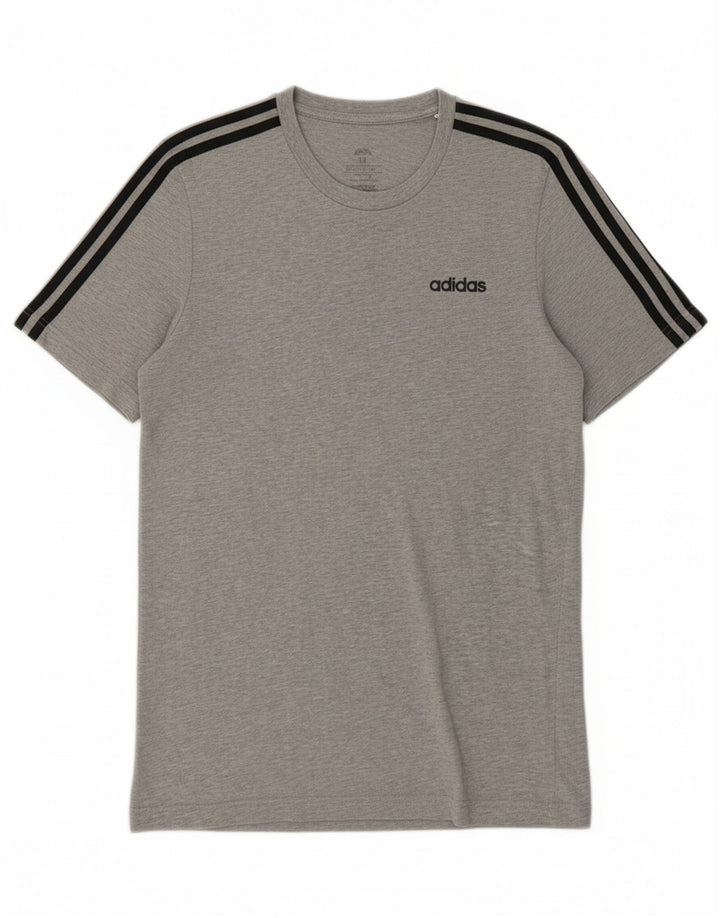 Camiseta masculina ADIDAS Top cinza médio algodão