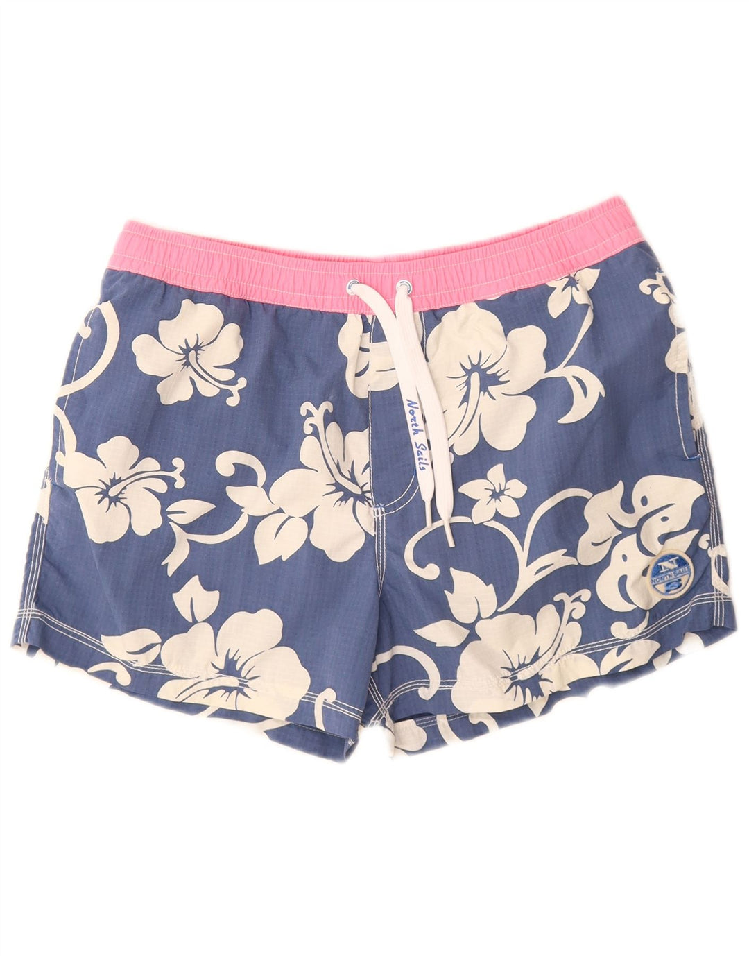 Shorts de natação feminino North Sails UK 14 poliamida floral azul médio
