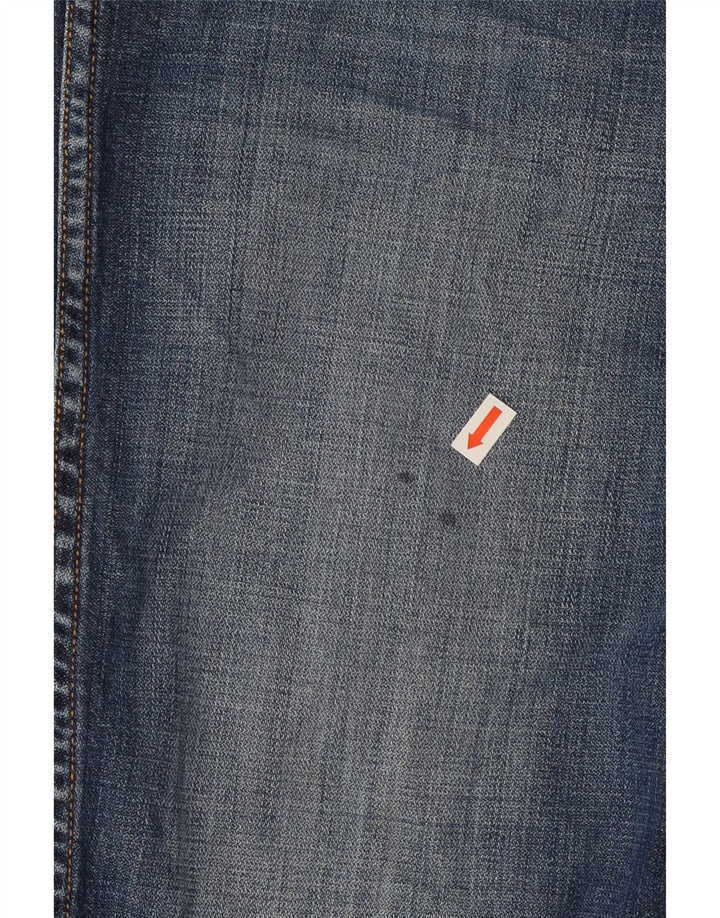 Wrangler Masculino Spencer Straight Jeans W34 L29 Azul Algodão