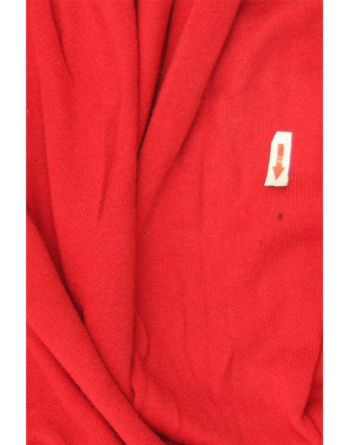 Suéter masculino Tommy Hilfiger com decote em V pequeno vermelho